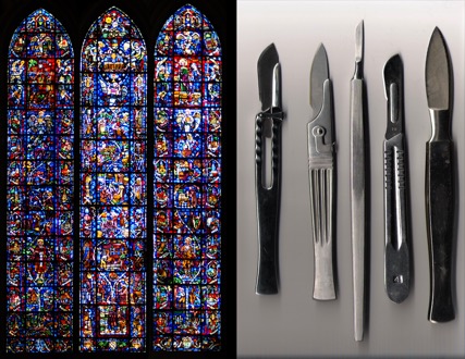Lancet Window, Reims Cathedral and Lancet Surgical Tool