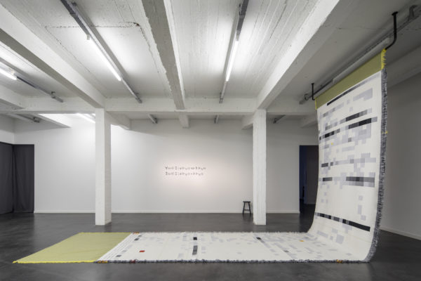 Rossella Biscotti, Other series, 2014, installation view at Contour Biennale 8. Courtesy of the artist and Contour. Photo: Kristof Vrancken